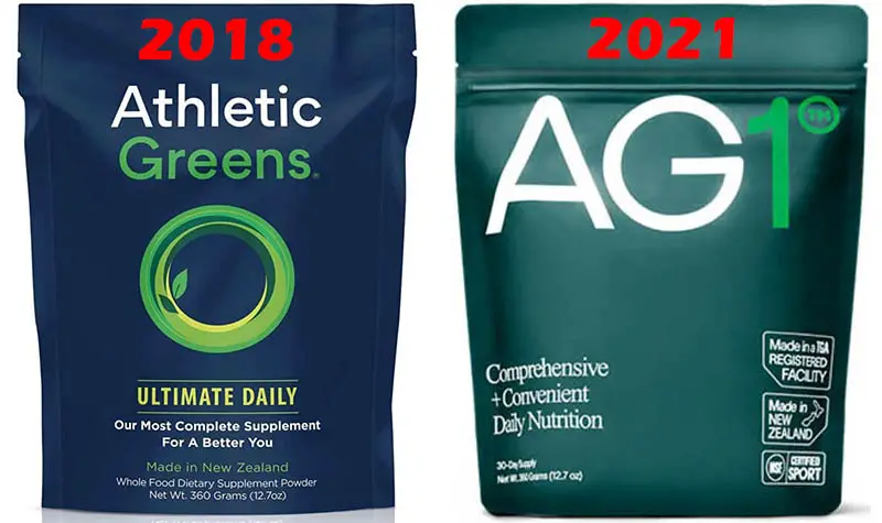 Athletic Greens Ultimate Daily to AG1 Branding